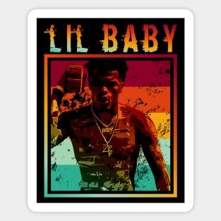 Lil baby || Retro poster || Rapper Magnet